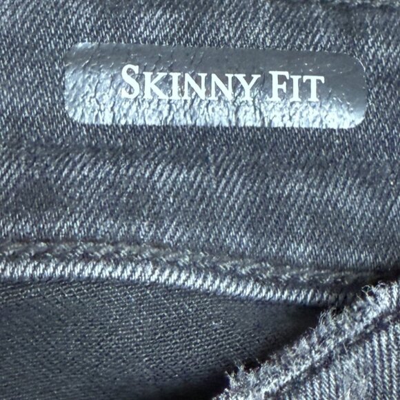 EUC Women's JUDY BLUE Rayann Buffalo Plaid Patch Jeans Faded Black | Size 14 W - Picture 11 of 13